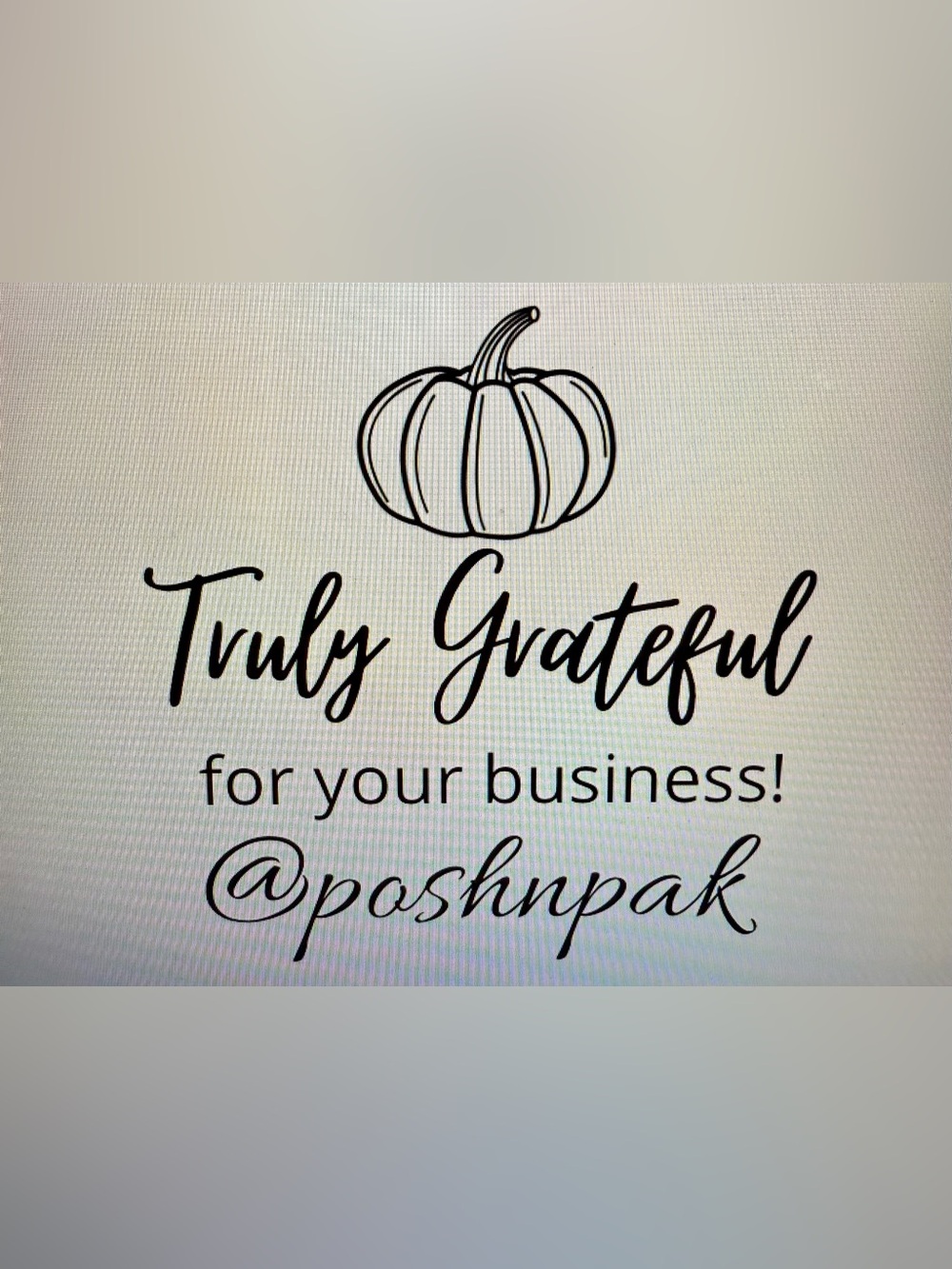NEW!🍁50 “Truly Grateful for your Business” custom stickers🍁  rectangular